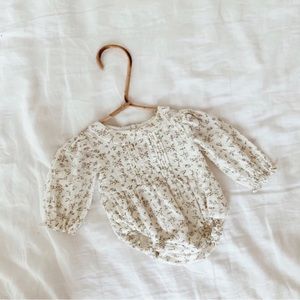 Blue daisy floral bubble one piece